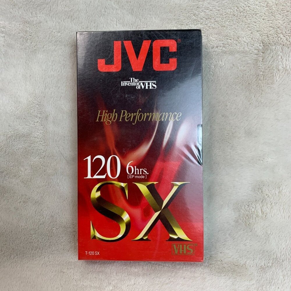 New Sealed JVC T-120 SX VHS Blank Tape High Performance 6 Hrs Tape